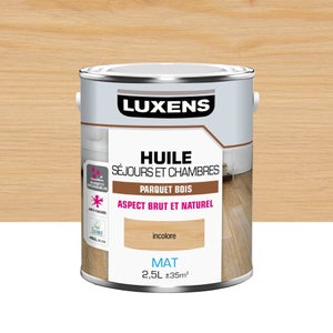 Huile parquet Sejours et chambres LUXENS incolore mat 2.5 l