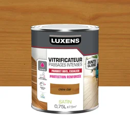 Vitrificateur pour parquet passages intenses, LUXENS, 0.75 L chêne clair satiné
