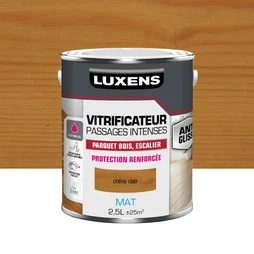 Vitrificateur parquet Passages intenses LUXENS, chene clair mat, 2.5 l