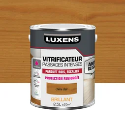 Vitrificateur parquet Passages intenses LUXENS, chaine clair brillant, 2.5 l