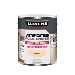 Vitrificateur pour parquet passages intenses, LUXENS, 2.5 L incolore satiné