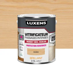 Vitrificateur pour parquet passages intenses, LUXENS, 2.5 L incolore brillant