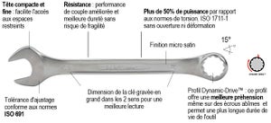 Clé mixte plate, 24 mm BAHCO