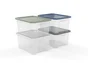 Lot de 4 boites SUNDIS polypropylene, l.44.1 x P.34.1 x H.22.6 cm, 23 l