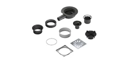 Siphon extra-plat, WEDI, sortie horizontale, écoulement point, DN40