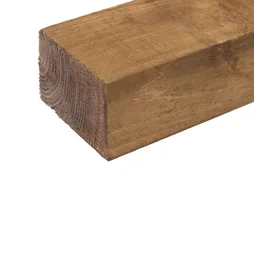 Traverse plat bois brute marron, H.10 x L.200 x l.20 cm