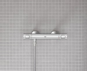 Mitigeur thermostatique douche chromé brillant, GROHE Precision flow