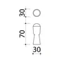 Lot de 2 butées de porte à fixer au mur ALPERTEC, bois brut hêtre L.7 cm x l.2.7 cm