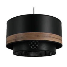 Suspension Backup, pvc, noir, diam.38 cm, E27