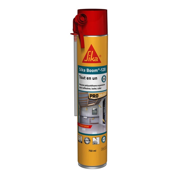 Mousse expansive multi usages <0,1% iso Sika Boom 128 blc 750 ml