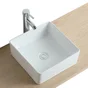 Vasque à poser ceramique carre Fine l.36 x P.36 cm blanc structuré brillant