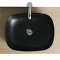 Vasque à poser ceramique rectangulaire Diego l.48 x P.37 cm noir mat