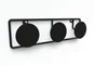 Patere CIME Dot, 3 têtes D90 400 x 120 mm noir