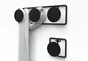 Patere CIME Dot, 3 têtes D90 400 x 120 mm noir
