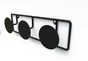 Patere CIME Dot, 3 têtes D90 400 x 120 mm noir