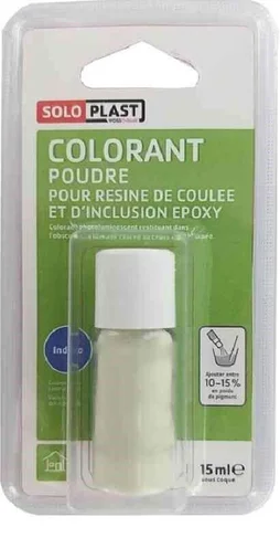 Colorant pour résine époxy en poudre SOLOPLAST 15ml bleu ciel