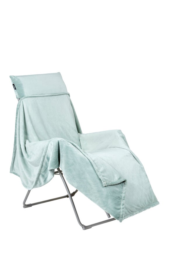 Plaid relax flocon LAFUMA MOBILIER, l.180 x H.150 cm, vert boréale