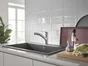 Mitigeur de cuisine avec douchette acier mat GROHE Start 3 quickfix