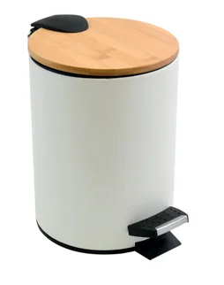 Poubelle de salle de bains SPIRELLA Adonis 3 litres blanc bois