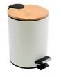 Poubelle de salle de bains SPIRELLA Adonis 3 litres blanc bois