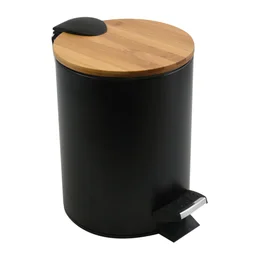 Poubelle de salle de bains SPIRELLA Adonis 3 litres noir bois