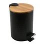 Poubelle de salle de bains SPIRELLA Adonis 3 litres noir bois
