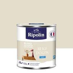 Peinture beige dogon mur, boiserie, radiateur RIPOLIN mat 0.5 l