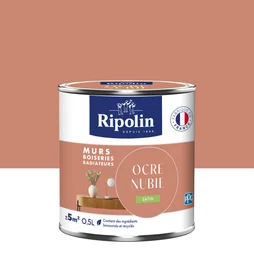 Peinture ocre nubie mur, boiserie, radiateur RIPOLIN satine 0.5 l