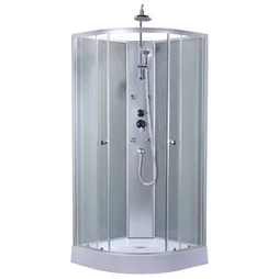 Cabine de douche 1/4 de cercle, L.85 x l.85 cm, verre transparent, Dado