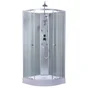 Cabine de douche 1/4 de cercle, L.85 x l.85 cm, verre transparent, Dado