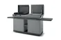 Table roulante pour combi en acier FORGE ADOUR, noir et gris