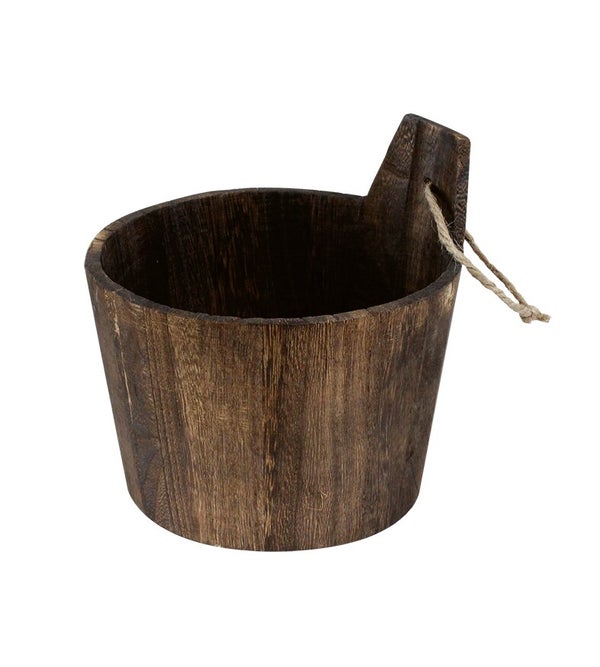 Panier H.16.5 x l.16 bois marron, Oslo pin wenge