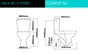Pack WC à poser sortie horizontal, fermée non émaillée Element nf, GODART