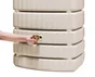 Récupérateur d'eau mural rectangulaire Slim sable 500L + robinet GARANTIA