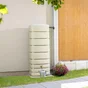 Récupérateur d'eau mural rectangulaire Slim sable 500L + robinet GARANTIA