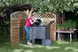 Composteur d'extérieur, GARANTIA thermo-wood, 400 litres, gris
