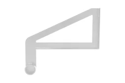 Support de barre de penderie D28 mm rond blanc