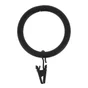 Lot de 10 anneaux tringle à rideau Atelier 28 mm acier noir mat