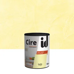Cire  pour enduit ID, jaune paille mat, 1 l