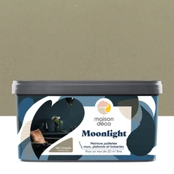 Peinture pailletée à effet Moonlight pour mur / plafonds / boiserie, MAISON DECO, 2 L vert odyssée