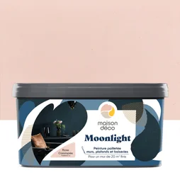Peinture pailletée à effet Moonlight pour mur / plafonds / boiserie, MAISON DECO, 2 L rose cassiopé