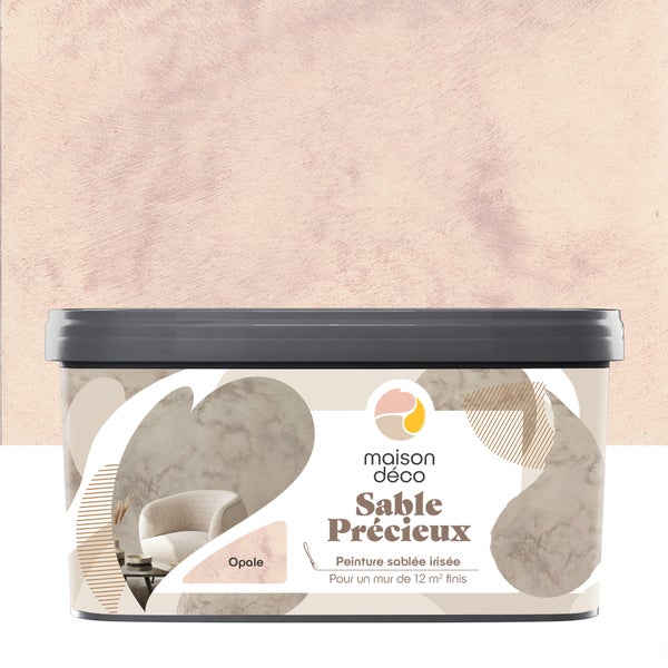 Peinture à effet, Sable precieux MAISON DECO, opale, sablé, 2l