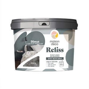 Enduit décoratif Reliss beton MAISON DECO, ardoise, 15kg