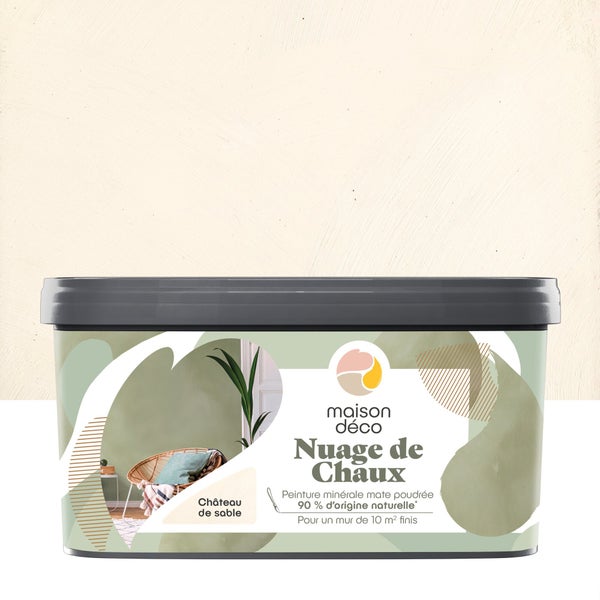 Peinture a effet, Nuage de chaux MAISON DECO, chat. sabl, extramat, 2 l