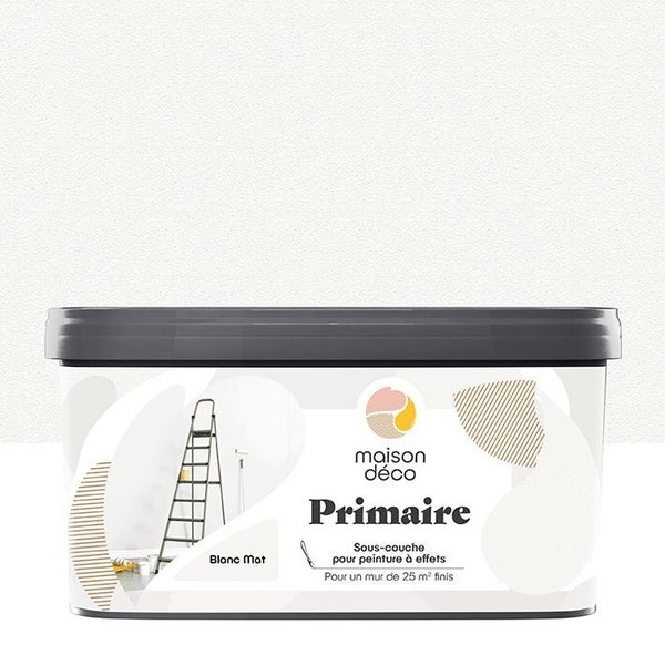 Primaire D'accrochage pour peinture a effet, blanc, 2.500 l