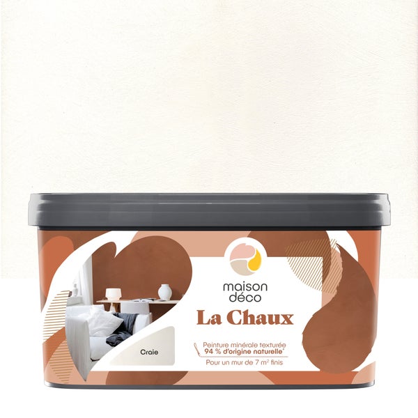 Peinture a effet, La chaux MAISON DECO, craie, extramat, 2.5 l