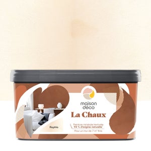 Peinture a effet, La chaux MAISON DECO, raphia, extramat, 2.5 l