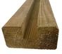 Demi Poteau bois carré naturel 1R22  Classe 4, l.4.5 x P.9 x H.240 cm