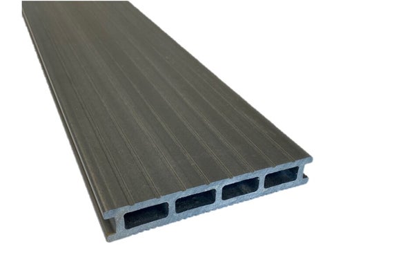 Lame de terrasse nina 2400x143x22mm composite gris
