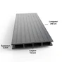 Lame de terrasse nina 2400x143x22mm composite gris
